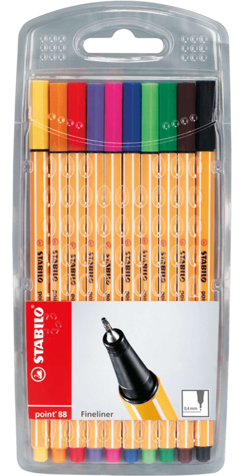 Caneta Hidrografica Stabilo Point 88 Com 10 Cores 0 4 Mm Saraiva