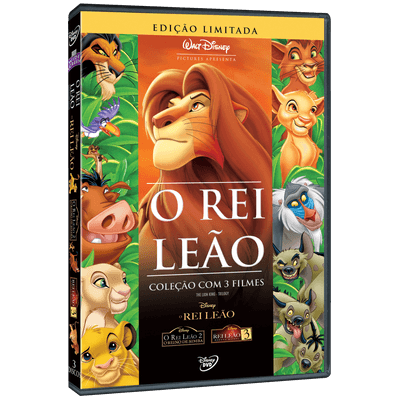 O Rei Leão Trilogia - 3 Discos - DVD