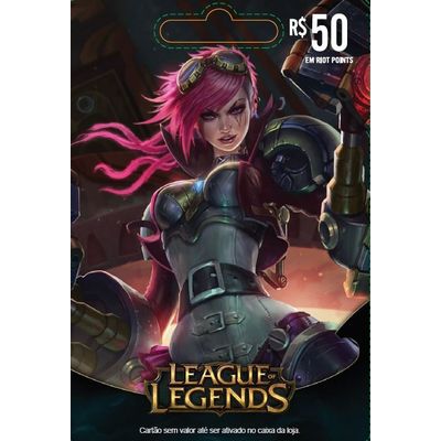 Cartão Pré Pago Riot League Of Legends R$50 - Online