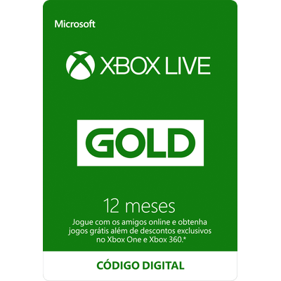 Cartão Pré Pago Xbox Live Geoblocked Assinatura 12 Meses R$149 - Online
