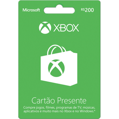 Cartão Pré Pago Xbox Live Credits R$200 -  Online