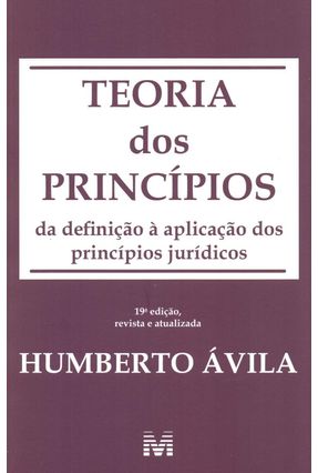 Teoria Dos Princípios - 19ª Ed. 2019 - Ávila,Humberto | Nisrs.org