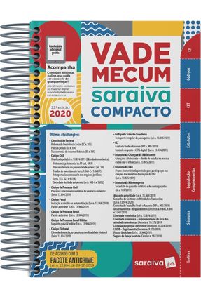 Vade Mecum Compacto Espiral - 22ª Ed. 2020 Menor preço em Vade Mecum Compacto Espiral - 22ª Ed. 2020