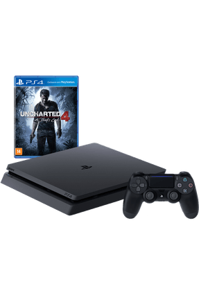 Console Playstation 4 Slim - HD 500 Gb + Jogo Uncharted 4 - Oficial Sony Brasil - PS4 Menor preço em Console Playstation 4 Slim - HD 500 Gb + Jogo Uncharted 4 - Oficial Sony Brasil - PS4