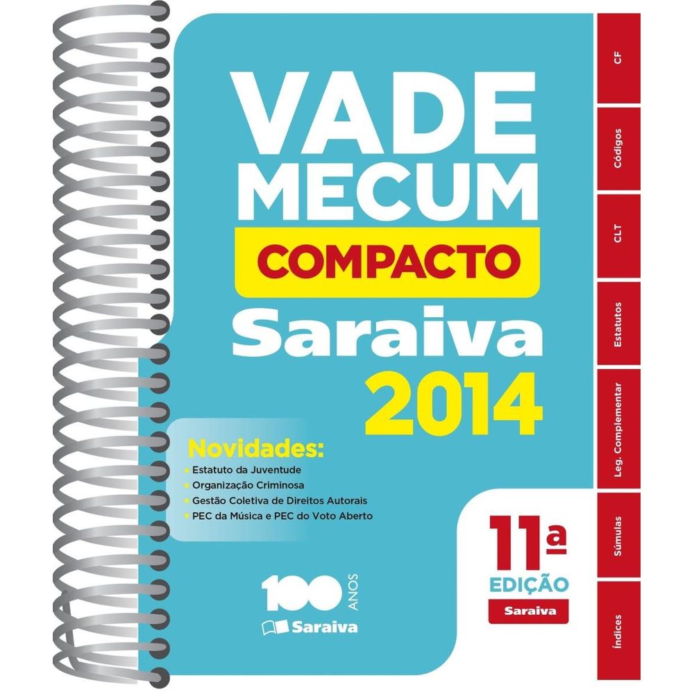 Vade Mecum Saraiva Compacto - Espiral - 11ª Ed. 2014 - Saraiva