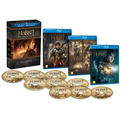 Blu-Ray Coleção o Hobbit - A Trilogia - Edição Estendida - 9 Discos