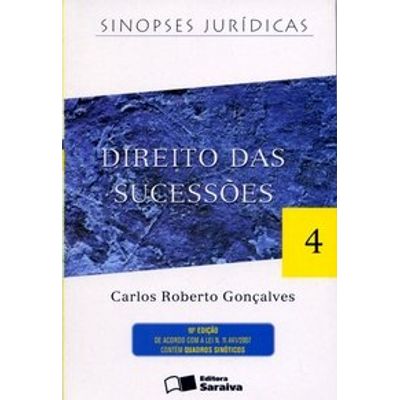 Direito das Sucessões - Sinopses Jurídicas 4 - 10ª Ed.