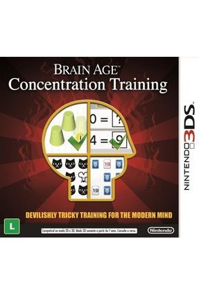Jogo Brain Age: Concentration Training - 3ds - Nintendo
