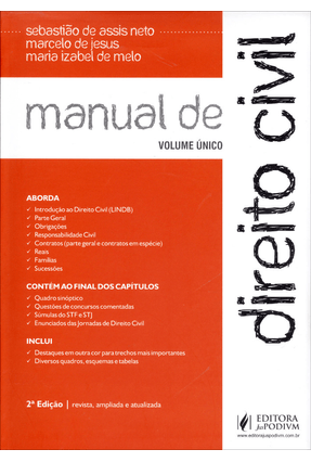 Usado - Manual do Direito Civil - Vol. Único - 2ª Ed. 2014
