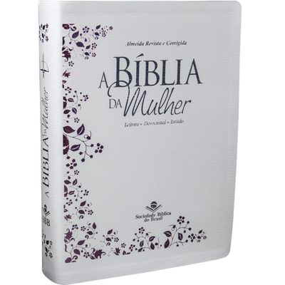 A Bíblia Da Mulher - Couro Bonded Ilustrada Florida - Almeida Revista E Corrigida (ARC)