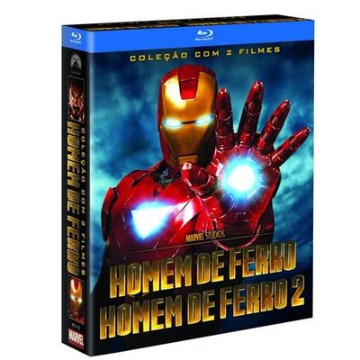Blu-ray Coleção Homem de Ferro + Homem de Ferro 2 - 4 Discos