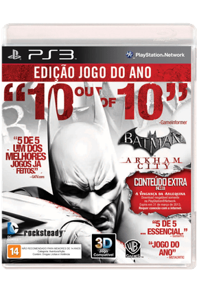 Batman: Arkham City - Edição Jogo do Ano - PS3 Menor preço em Batman: Arkham City - Edição Jogo do Ano - PS3