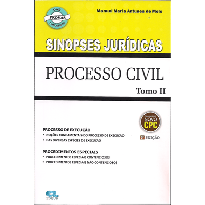 Processo Civil Tomo II - Col. Sinopses Jurídicas - 3ª Ed. 2017