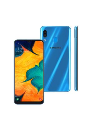 Smartphone Samsung Galaxy A30 A305G 64GB 4GB RAM 16MP Tela 6.4 Azul -  Saraiva