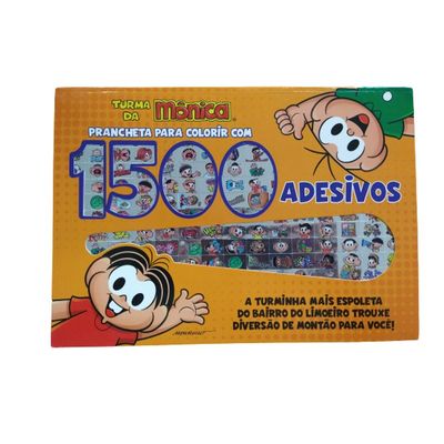 Turma Da Mônica - Prancheta para colorir com 1500 Adesivos - Vol.1