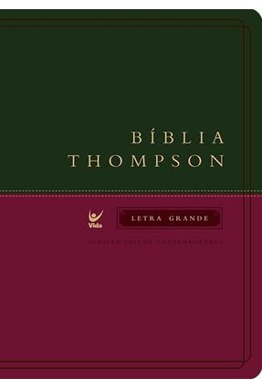 Bíblia Thompson Aec Letra Grande - Capa Verde e Vinho Menor preço em Bíblia Thompson Aec Letra Grande - Capa Verde e Vinho