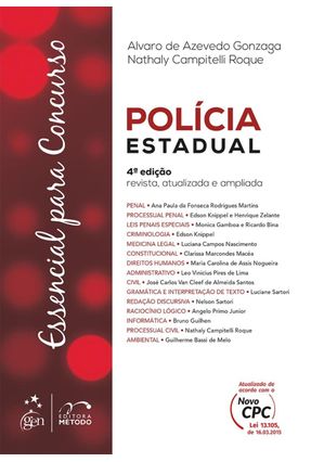 Usado - Essencial Para Concurso - Polícia Estadual - 4ª Ed. 2016 - Gonzaga,Alvaro de Azevedo Campitelli Roque,Nathaly | 