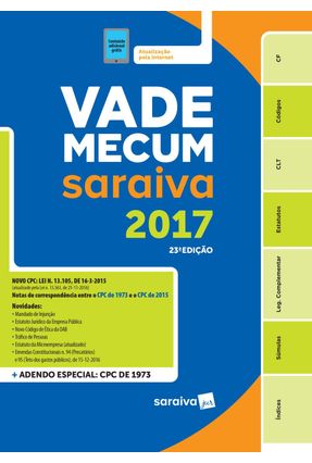 Usado - Vade Mecum Tradicional Saraiva  2017 - Saraiva | 