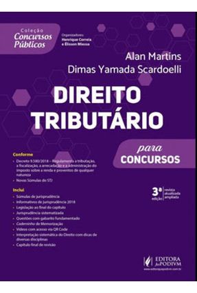 Direito Tributário - 3ª Ed. 2019 - Martins,Alan Scardoelli,Dimas Yamada Correia,Henrique | Nisrs.org