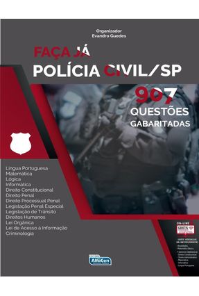 Faça Já - Policia Civil / SP - 907 Questões Gabaritadas - Alfacon | 